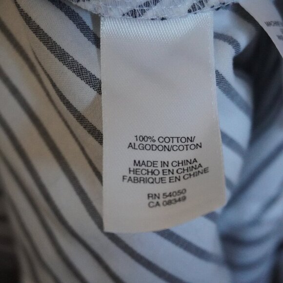 Jones New York Stripe Collared Neckline Long Sleeve Button Down Shirt - Picture 6 of 9